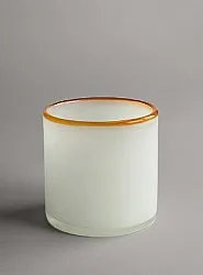 Porta candele M - Harmony (bianco/amber)