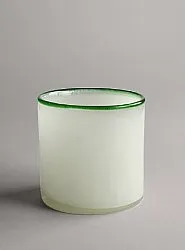 Porta candele M - Harmony (bianco/verde)