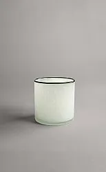 Porta candele M - Harmony (bianco/verde scuro)