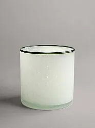 Porta candele M - Harmony (bianco/verde scuro)