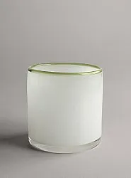 Porta candele M - Harmony (bianco/verde chiaro)