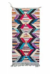Tappeto Berberi Dal Marocco Boucherouite 140 x 290 cm