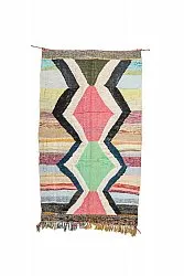 Tappeto Berberi Dal Marocco Boucherouite 135 x 215 cm