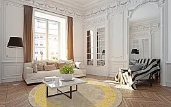 Tappeto rotondo - Myra (beige/giallo)