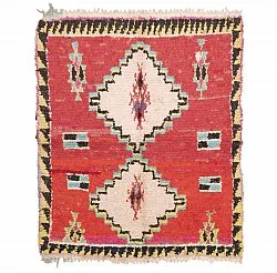 Tappeto Berberi Dal Marocco Boucherouite 145 x 115 cm