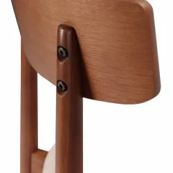 Sedia - Ystad (noce/beige) - 2 pezzi