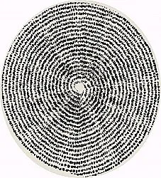 Tappeto rotondo - Brussels Swirl (nero)