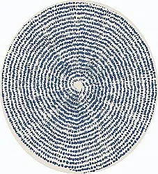 Tappeto rotondo - Brussels Swirl (blu)