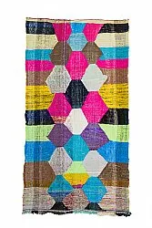 Tappeto Berberi Dal Marocco Boucherouite 150 x 285 cm