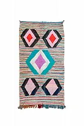 Tappeto Berberi Dal Marocco Boucherouite 140 x 255 cm