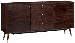 Mobile TV / Cassettiera - Prime (noce/ottone)