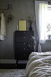 Cassettiera - Prime - 5 lådor (noce/ottone)
