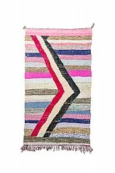 Tappeto Berberi Dal Marocco Boucherouite 130 x 225 cm