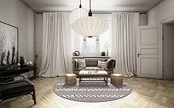 Tappeto rotondo - Levie (grigio)