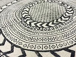 Tappeti rotondi - Marrakech (rotondo) (nero/blanco/grigio)