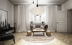 Tappeto rotondo - Esme (beige/multi)