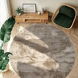 Tappeti rotondi - Aranga Super Soft Fur (marrone)