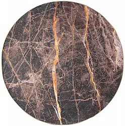 Tappeto rotondo - Aris (nero/oro)