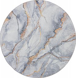 Round rug - Genova (grey/white/gold)