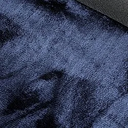 Tappeto Shaggy Ondulato Asimmetrico - Aranga Super Soft Fur (blu scuro)
