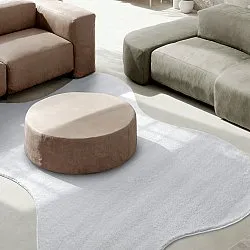 Tappeto Shaggy Ondulato Asimmetrico - Aranga Super Soft Fur (bianco)