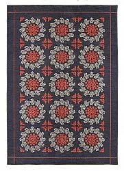 Tappeto Wilton - Florina (grigio/blu/arancia)