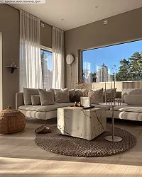 Tappeti rotondi - Avafors Wool Bubble (marrone)