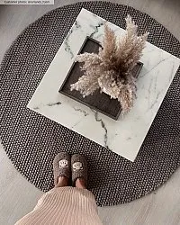 Tappeti rotondi - Avafors Wool Bubble (marrone)