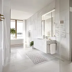Tappeto da bagno - Bevin (grigio chiaro)