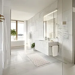 Tappeto da bagno - Bevin (bianco)
