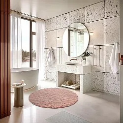 Tappeto da bagno rotondo - Bevin (rosa)
