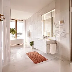 Tappeto da bagno - Bevin (terracotta)