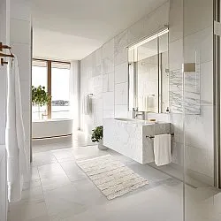 Tappeto da bagno - Duna (bianco)