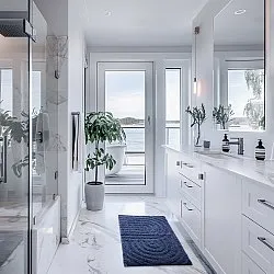 Tappeto da bagno - Embla (blu)