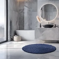Tappeto da bagno rotondo - Embla (blu)