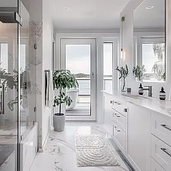 Tappeto da bagno - Embla (grigio chiaro)