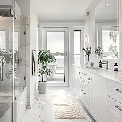 Tappeto da bagno - Embla (bianco)