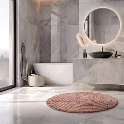 Tappeto da bagno rotondo - Embla (rosa)