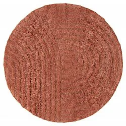 Tappeto da bagno rotondo - Embla (terracotta)