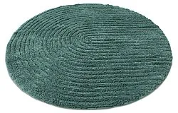 Tappeto da bagno rotondo - Evena (verde scuro)