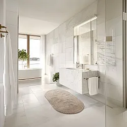 Tappeto da bagno ovale - Gertie (beige)