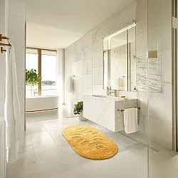 Tappeto da bagno ovale - Gertie (giallo)