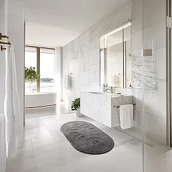 Tappeto da bagno ovale - Gertie (grigio scuro)
