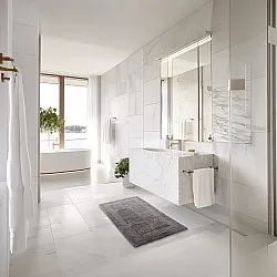 Tappeto da bagno - Nila (grigio scuro)