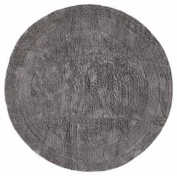Tappeto da bagno rotondo - Nila (grigio scuro)