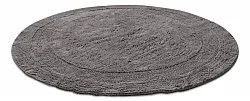 Tappeto da bagno rotondo - Nila (grigio scuro)