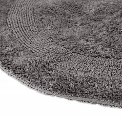 Tappeto da bagno rotondo - Nila (grigio scuro)