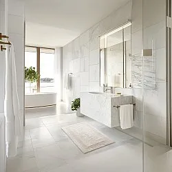 Tappeto da bagno - Nila (bianco)