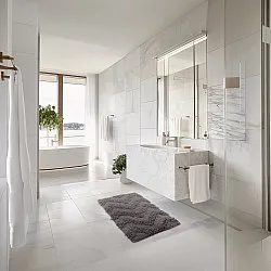 Tappeto da bagno - Tressa (grigio scuro)