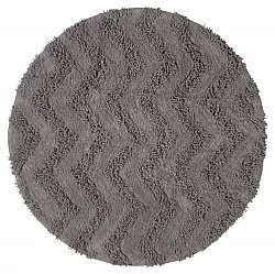 Tappeto da bagno rotondo - Tressa (grigio scuro)